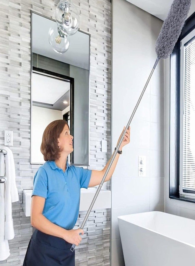 Yorten Dust Cleaner Retractable Gap Dust Cleaning Artifact Flexible Extension Pole Reusable Bendable Long Handle Feather Duster Kit Microfiber Removable and Washable Gap Brush for Home & Kitchen - Image 3